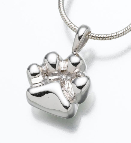 Sterling Silver Paw Pendant – 406 Pet Crematory